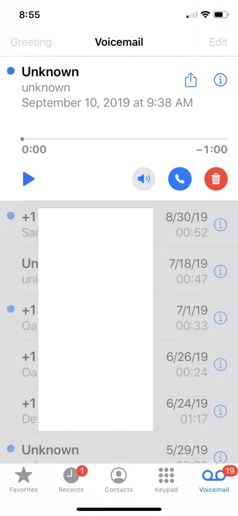 Iphone X without visual voicemail