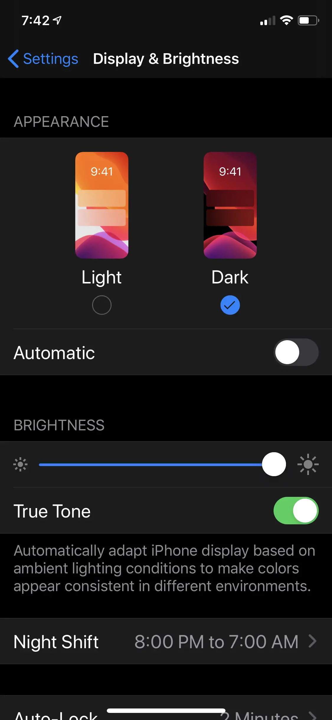 Turning on Dark Mode For iOS